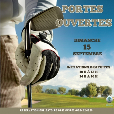 07/09/2024 - PORTES OUVERTES au Golf Côte Bleue ! DIMANCHE 15 SEPTEMBRE