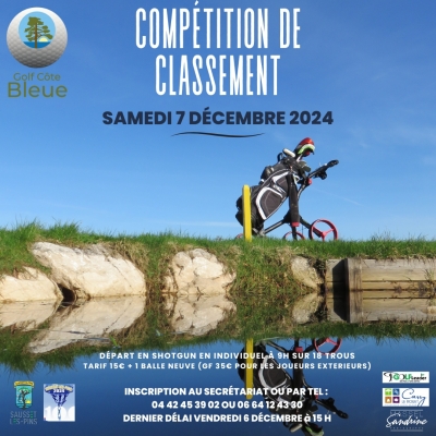 13/11/2024 - COMPETITION DE CLASSEMENT SAMEDI  7 DECEMBRE 2024